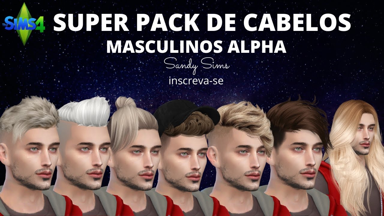 Super Pack De Cabelos Masculinos Alpha The Sims 4 Youtube