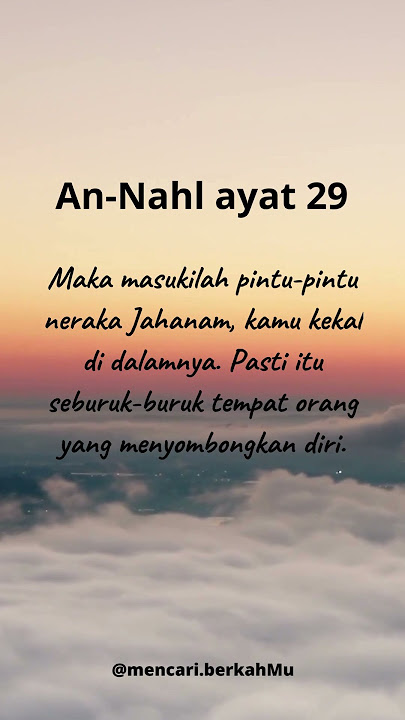 An-Nahl ayat 29