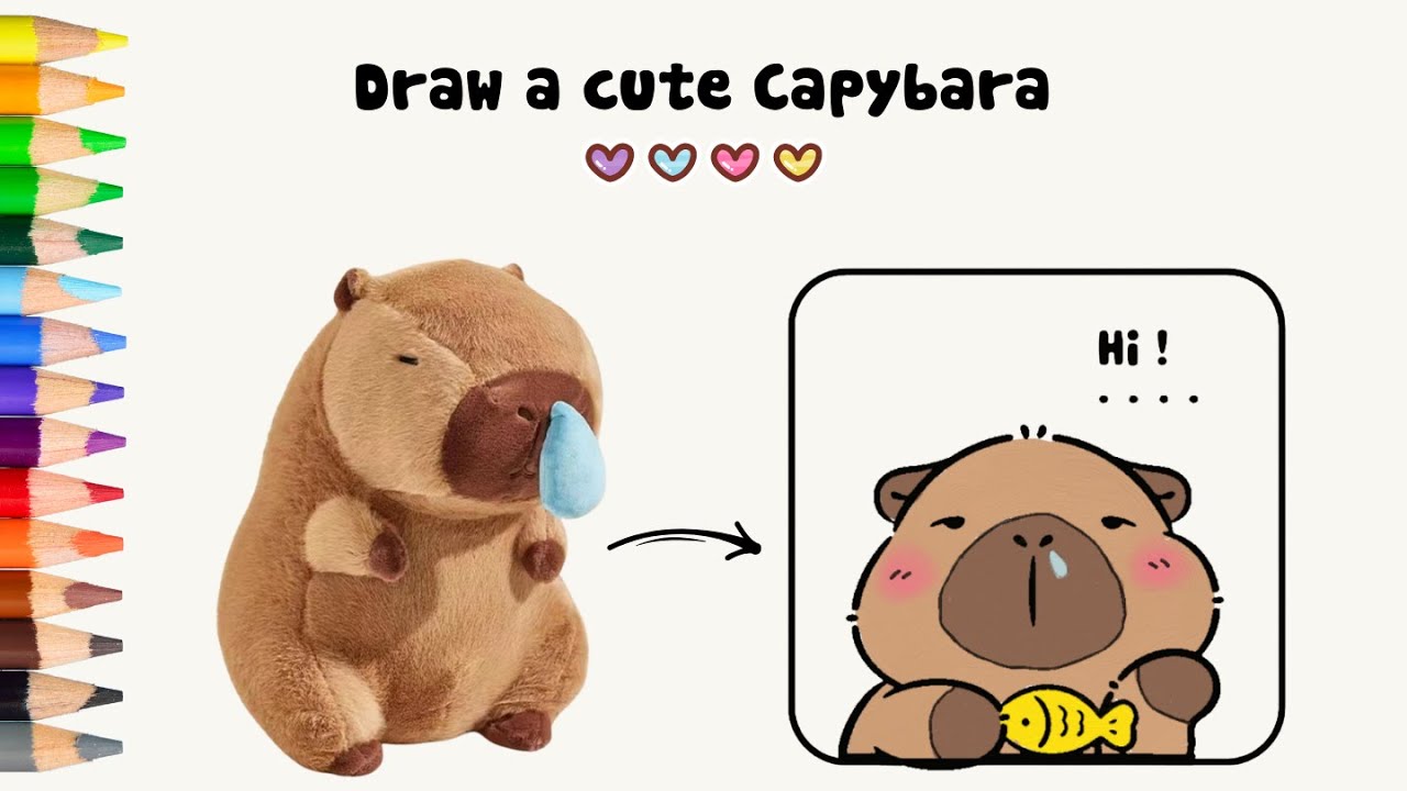 Draw Capybara - Hướng dẫn vẽ Capybara - Cách Vẽ Capybara - How to draw ...