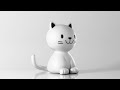 Schattige 3D-geprinte kat