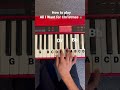 How to play All I Want for Christmas 🎄 on piano 🎹 #piano #christmas #music