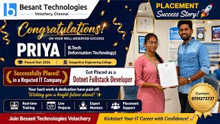 Dotnet Fullstack Course in Chennai | Success Story | Best Software Training Institute in Chennai