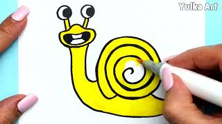 HOW TO DRAW A ZEPHYR SNAIL from GARDEN OF BANBAN 2 easy
