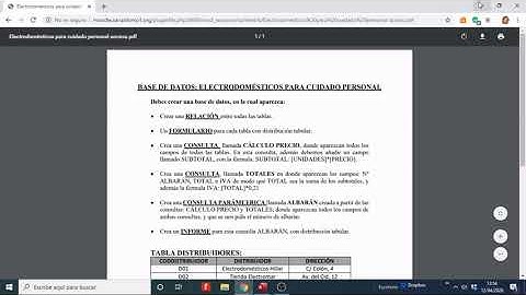 Ejercicio de access con fórmulas en las consultas y en el informe.