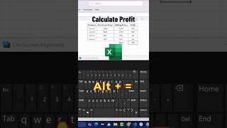 Excel Shortcut for SUM || Alt + = Shortcut in Excel for SUM
