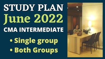 Study Plan for CMA Intermediate ( Both / Single Groups ) - June 2022 !! #thewittyturtle #letscrackit