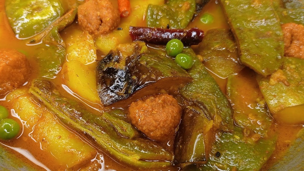 শীতের দুপুরে ধোঁয়া ওঠা ভাতের সাথে নিরামিষ সিম বেগুনের রেসিপি || Niramish Recipe ll 