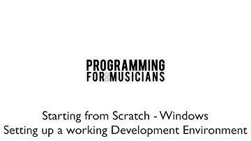 PFM::C++ Starting from Scratch - Windows