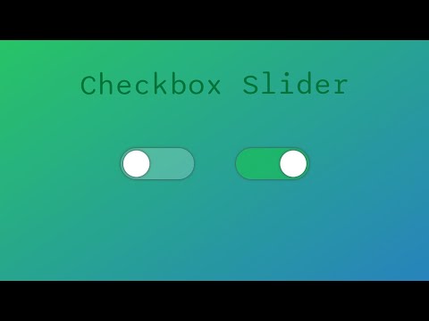 Checkbox Slider using CSS