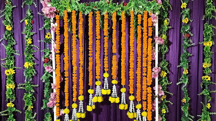 Haldi Function Decoration Ideas with Merigold/Haldi Stage Decoration Ideas at Home
