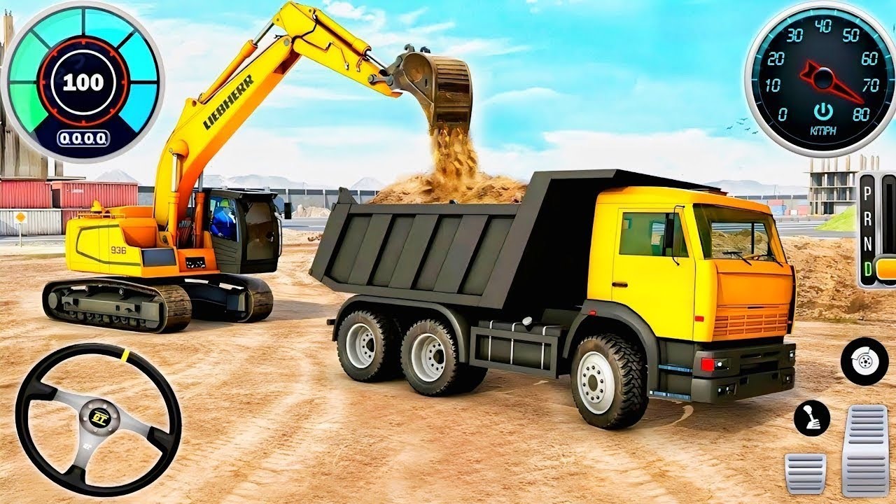JCB Excavator & Dumper Work 🏗️ | Road Construction Game 3D Android