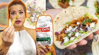 Turning SOY CURLS Into STEAK?! | These Vegan Steak Tacos Are AMAZING