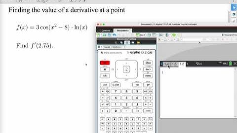 Finding value of derivative at a point, TI-nspire