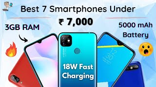 Best 7 Smartphones Under Rs 7000 ?  | 5000 mAh Battery | Non- Chinese | 3GB RAM - Under Rs 7000 