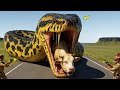 "Brave Heroes Save Innocent Mother Cow from Giant Python’s Attack🐍
