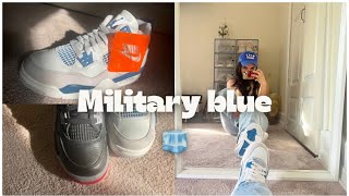 Air Jordan 4 Military blue 💙🩶 Review!!!