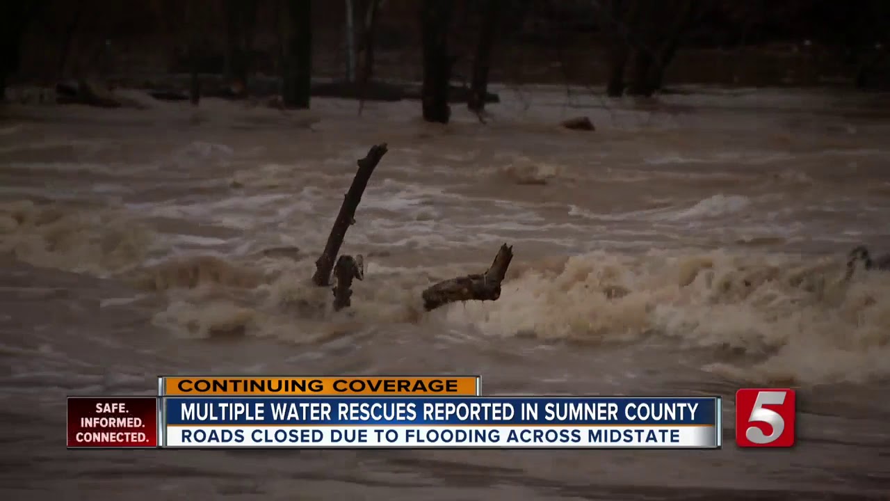 Roads closed due to flooding across the mid-state - YouTube
