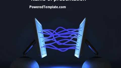 Interacting Computers PowerPoint Template by PoweredTemplate.com