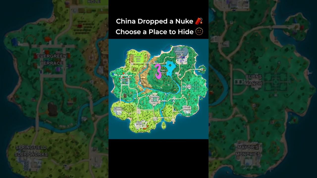 China Dropped a Nuke, Choose a Place to Hide 💀 #fortnite #viral #shorts