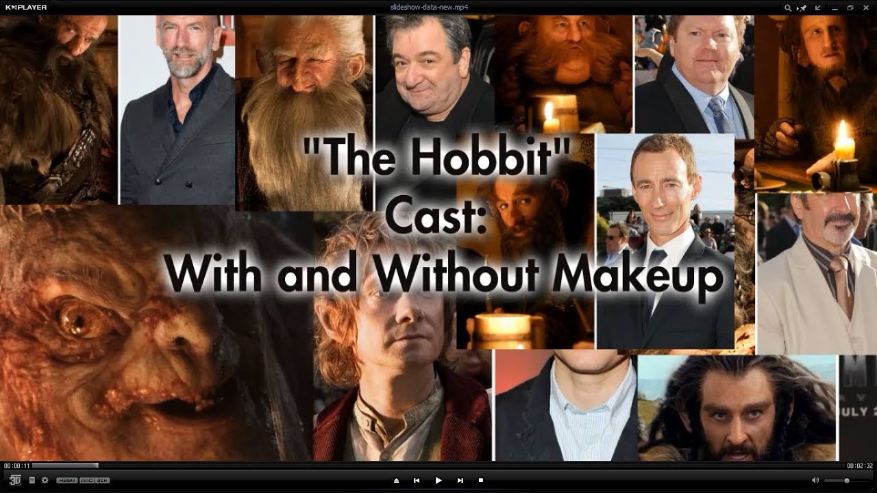 the hobbit movie cast with and without makeup
