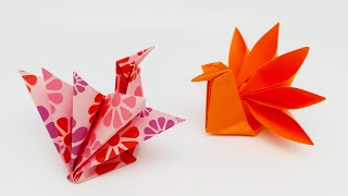 How to make paper bird origami/Птица из бумаги оригами