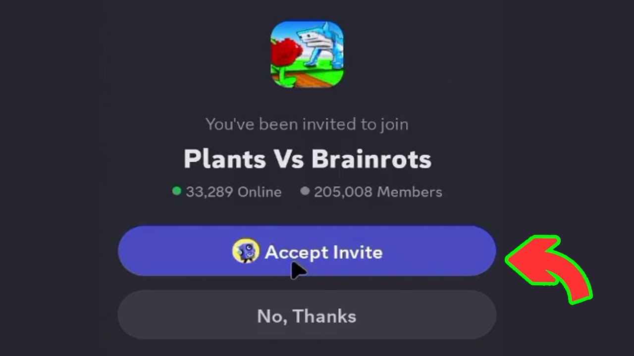 How To Join Plants Vs Brainrots Discord Server With Invite Link - YouTube