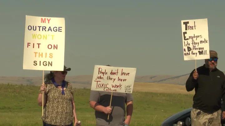 Some employees at Montana State Prison picket working conditions