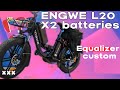 4k engwe l20 double batterie 28ah  equalizer  custom  150km autonomie  engwe howto custombike