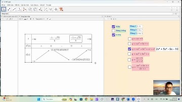 Hướng dẫn sử dụng tool để vẽ bảng biến thiên tự động hoặc thủ công trên phần mềm geogebra classic 5
