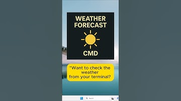 Check the Weather in CMD / Forecast via Command Line
