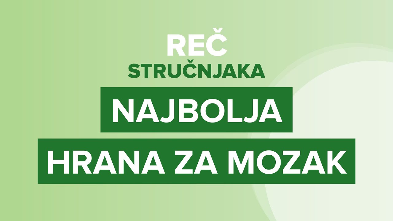 NAJBOLJA HRANA za mozak | Reč stručnjaka | Akademik Prof. dr Đorđe Radak