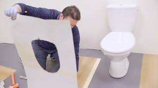 How to install Luxury Vinyl Tiles around toilets