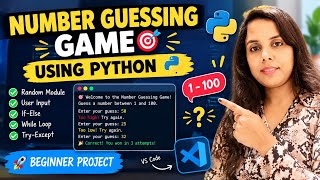 Details Number Guessing Game Using Python 🐍 | Beginner Python Project | Step-by-Step Tutorial Update