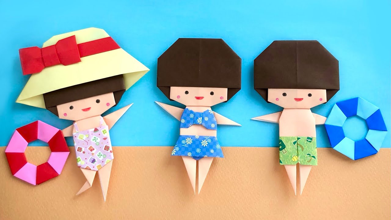 ネット卸売り 折り紙 飾り フレーム 浴衣の男の子 クラフト 布製品