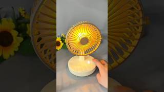 Cute Rechargeable Table Fan With LED Lamp 💥 #viralshorts