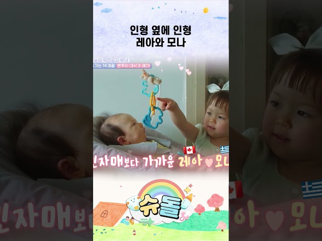 인형 옆에 인형 레아와 모나 #shorts