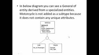 Deriving Supertype And Subtype Entities By Specialization And Generalization