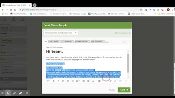 Planning Center: How to email scheduled members