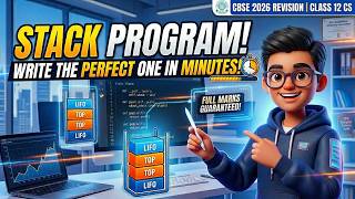 The ONLY Stack Programs You Need for Tomorrow | Class 12 CS | CBSE 2026 revision