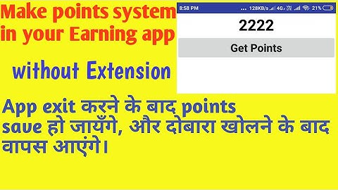 Add Point system in your Earning app in Thunkable Kodular Appybuilder Makeroid