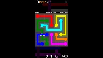 Flow free walkthrough - Bridges Pack - 7x7 - levels 1 - 30