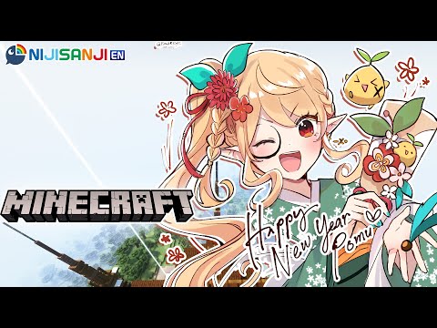 【MINECRAFT】pomu tries to stay awake against jet lag edition【NIJISANJI EN | Pomu Rainpuff】