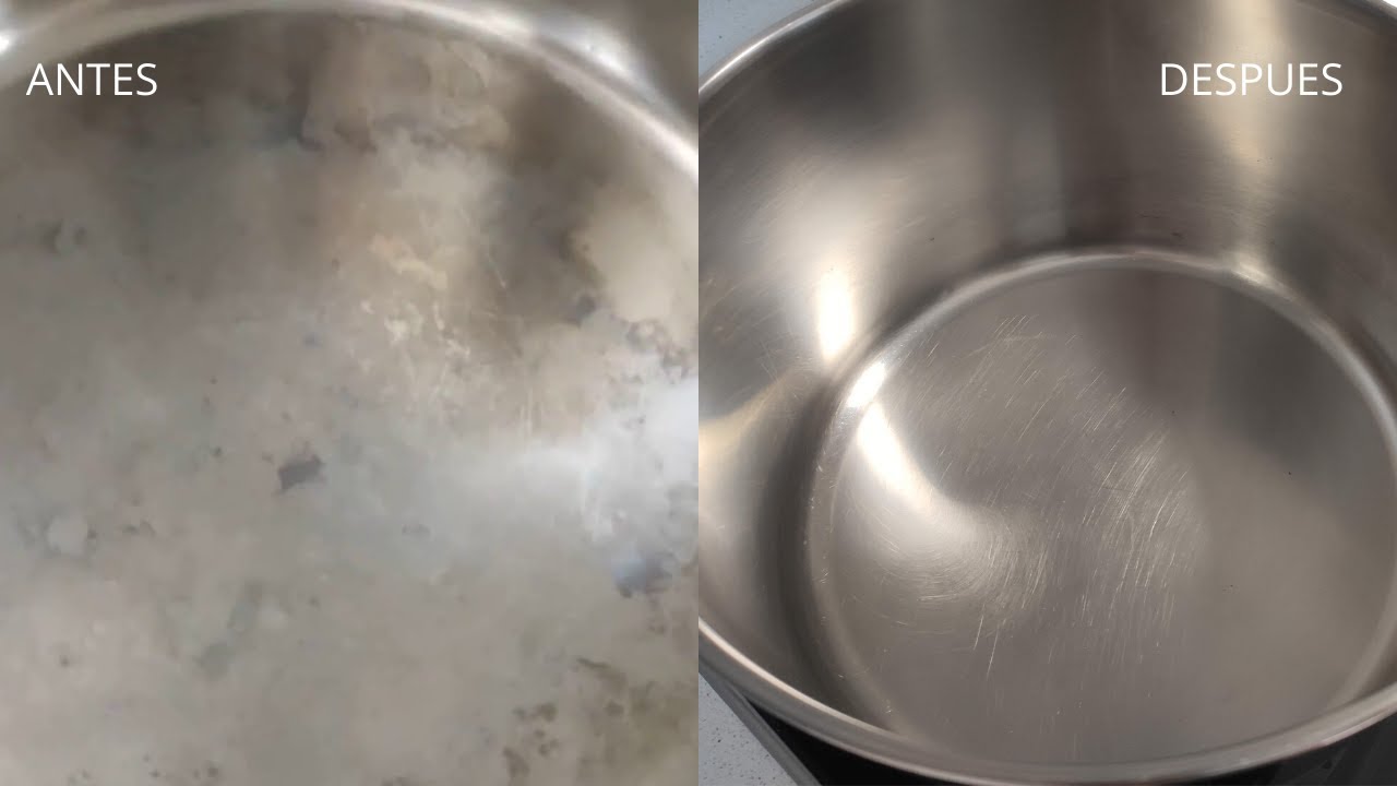 Como LIMPIAR OLLAS de acero inoxidable por DENTRO 🚀 (Rápido y fácil