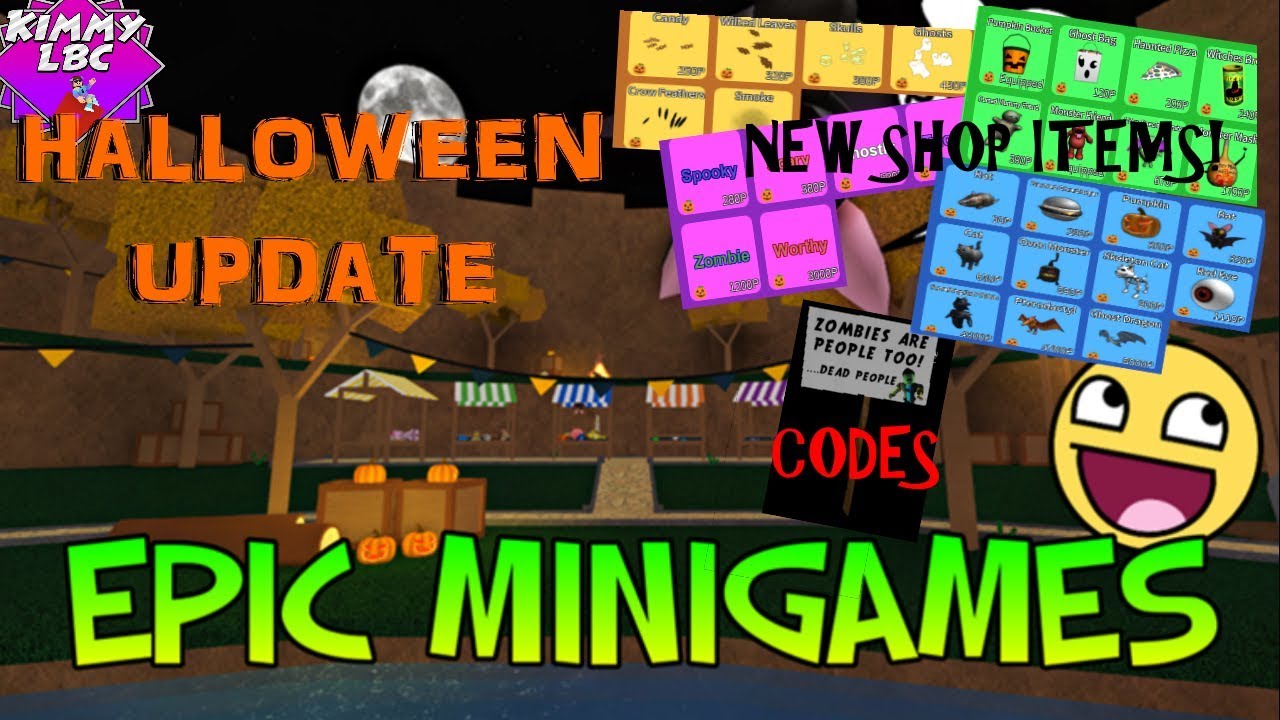 Epic Minigames Halloween Update New Code New Shop Items More Youtube - roblox videos youtube channel epic minigames