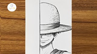 How to draw Monkey D. Luffy || Easy anime drawing step by step || Anime character drawing