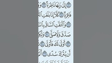 كلآ إذا بلغت التراقي #relaxing #quran #قرآن #سورة القيامة #emotional