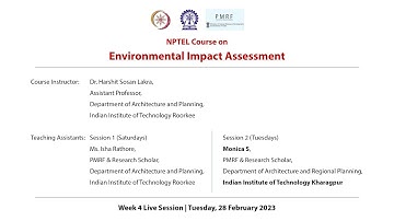 NPTEL Live Sessions - NOC23AR04 Environmental Impact Assessment - Week 4