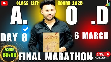 Class 12 Maths Marathon #applicationofderivativesclass12 one shot   #maths #oneshot 80/80 CBSE 2025