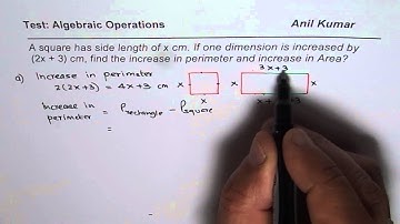 If one dimension of square is increased then by how much will its perimeter and area increase