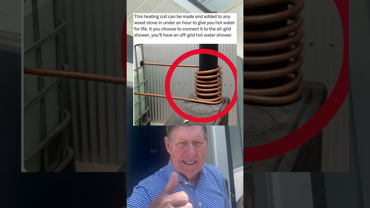 This Heating Coil Can Be Made and Added To Any Wood Stove To Give You Hot Water For Life.